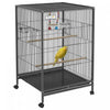 Pawhut 29\" Bird Cage With Rolling Stand For Parrots, Love Birds, And Finches, Large Bird Cage With C
