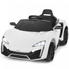 Costway 12v Kids Ride On Car 2.4g Rc Electric Vehicle W/ Lights Mp3 Openable Doors White
