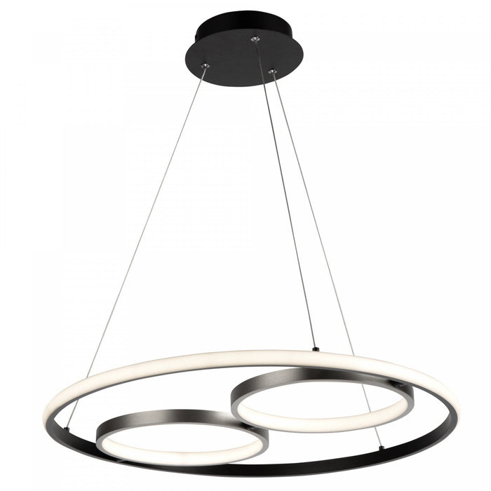 Gemini 32 W LED Black Nickel Flush Mount 