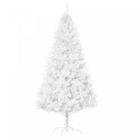 Homcom 7' Artificial Christmas Tree With 1230 Branch Tips Metal Stand White