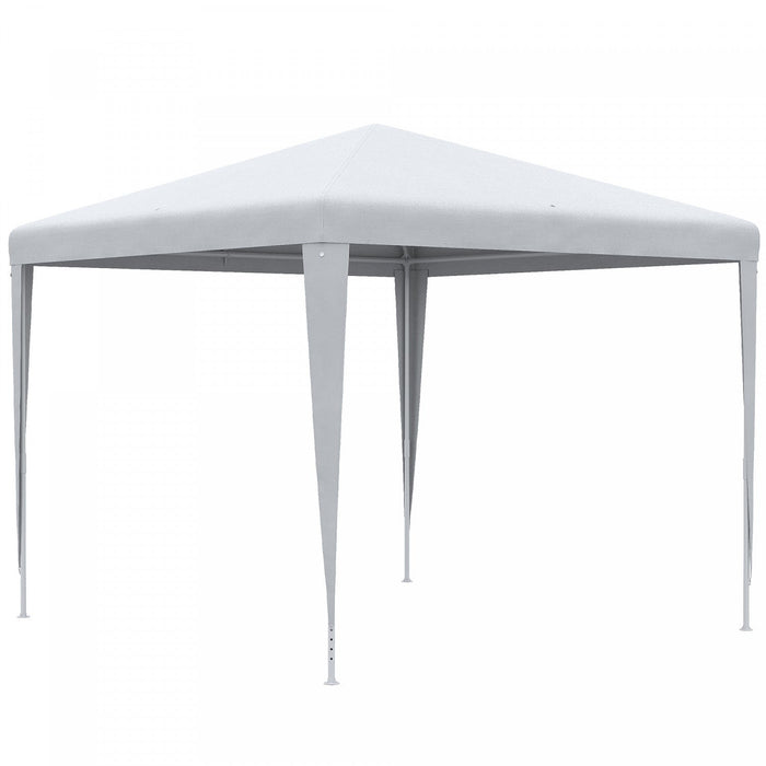 Outsunny 9' X 9' Party Tent Portable Gazebo Canopy For Weddings Parties Outdoor Sunshade With Dresse