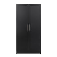 Elite Accent Storage Cabinet with Panel Doors & 3 Shelves - Black