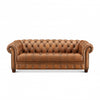 Hydeline York Leather Sofa - Brown 