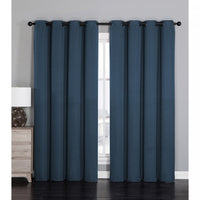 Jacquard Blackout Panel Linea Navy Blue 84