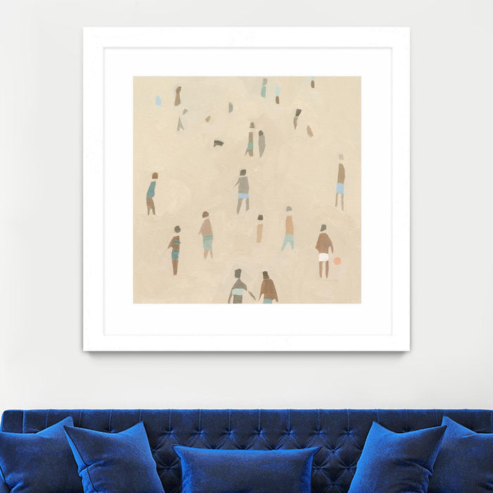 \"Beach Goer Iv\" Matted and Framed White 30x30 Wall Art