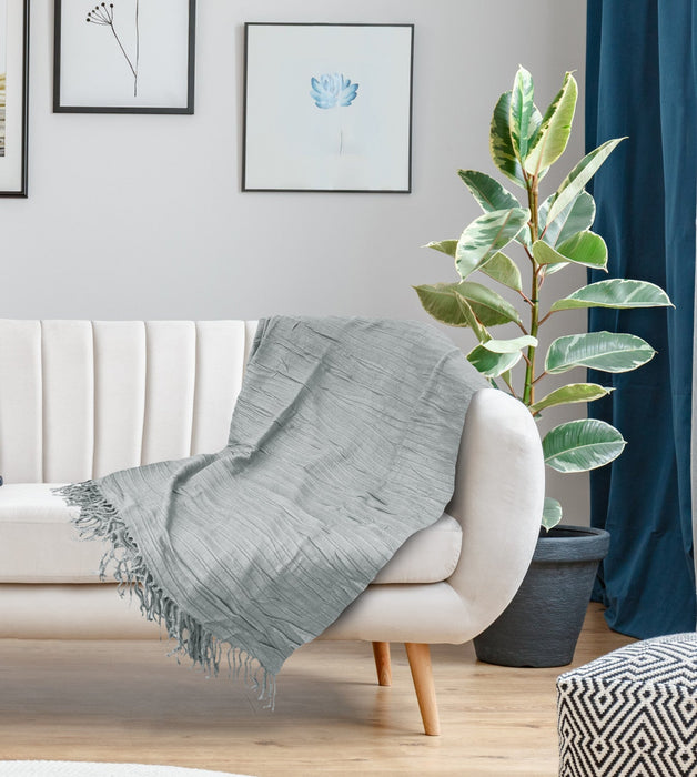 Sion Silver Throw Blanket - 50x60