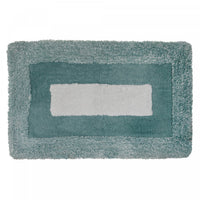 Microfibre Border Bathmat Blue 20 x 32 Bathmat