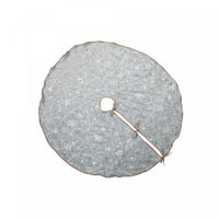Swirly Snowflake Fleece Tree Skirt Silver Christmas Tree