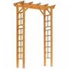 Outsunny 85\" Wooden Garden Arbour For Wedding And Ceremony, Outdoor Garden Arch Trellis For Climbing