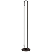 Dainolite Freya 1 Light LED Floor Lamp Matte Black White Acrylic