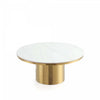 Glenn Modern Glam Sintered Stone Top Coffee Table in Gold 