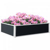 Outsunny 47\" X 35\" X 12\" Raised Garden Bed, Plastic Planter Box, Above Ground Garden Box For Flowers