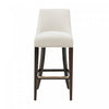 Beever Modern Wood Upholstered Chenille Barstool in Cream 