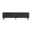 Jodie Mid-Century Modern 69\" Fluted TV Stand in Charcoal Gray 