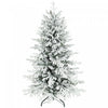 HOMCOM 5ft Christmas Tree, Full Flocked Pine Tree, Easy Assembly