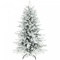HOMCOM 5ft Christmas Tree, Full Flocked Pine Tree, Easy Assembly