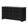 Vito 6-drawer Dresser - Pure Black 