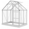 Outsunny 6' X 4' Polycarbonate Greenhouse, Walk-in Greenhouse With Sliding Door, Adjustable Window, 