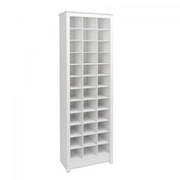 Thirty-Six Pair Shoe Storage Rack - White