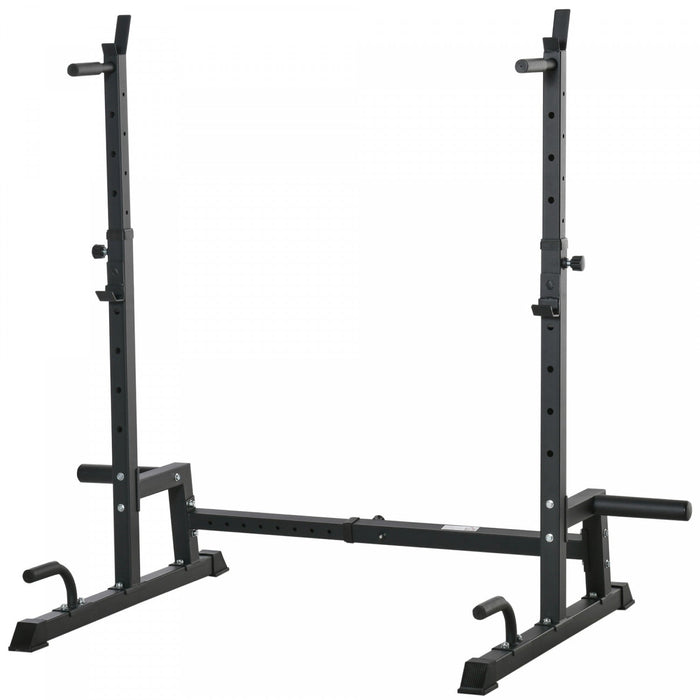 Soozier Multi-function Barbell Squat Rack Stand, Heavy-duty Strength Training Dumbbell Rack, Height 