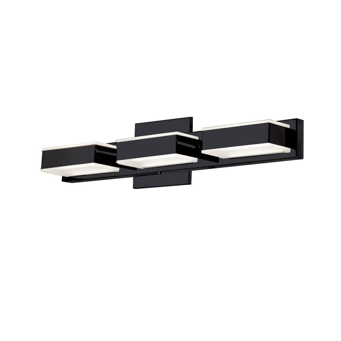 Dainolite Viola 3 Light LED Wall Vanity Light Matte Black Finish Lamp