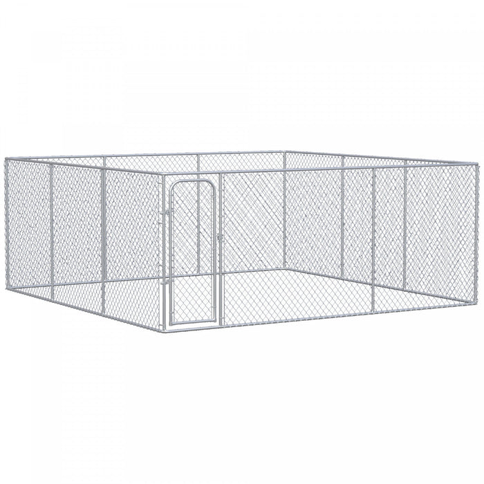 Pawhut 228 Sq. Ft. Dog Playpen Outdoor, Walk-in Dog Run Kennel Puppy Exercise Pen With Galvanized St