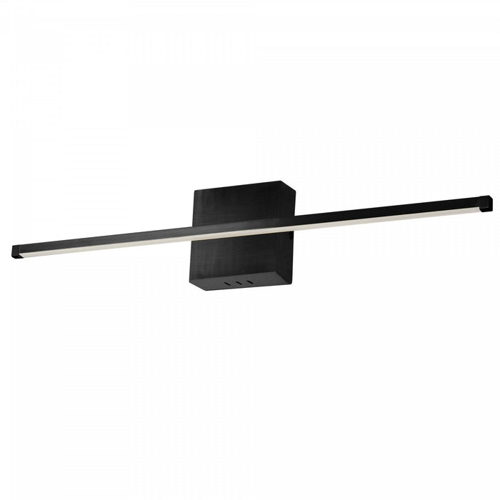 Dainolite Array LED Wall Sconce Horizontal 30w Matte Black White Acrylic Diffuser Lamp