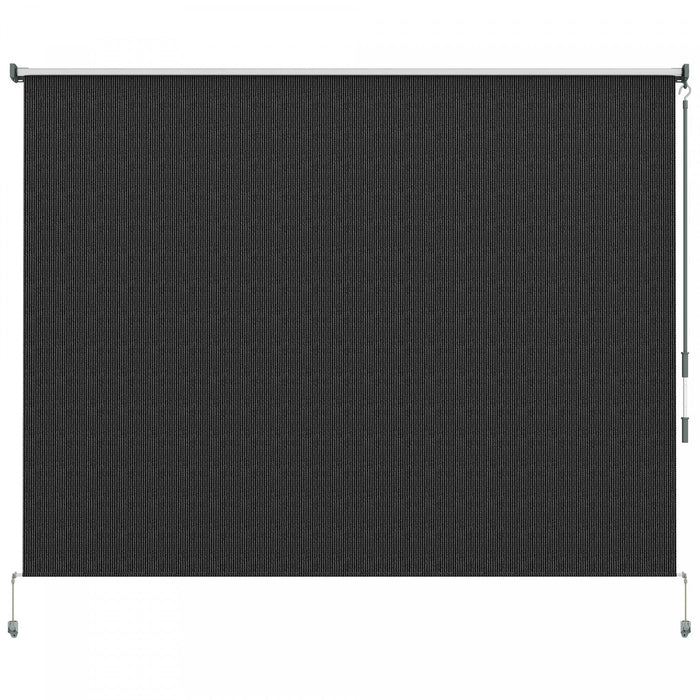 Outsunny Outdoor Roller Shade, 8' X 6' Patio Door Blinds, Black