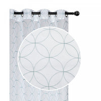 Lurex Embroidered Sheer Panel Diamond Teal 96