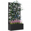 Outsunny Raised Garden Bed with Privacy Panel, Metal Planter Box