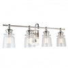 Castara 4-Light Silver Bathroom Wall Light 