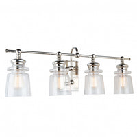 Castara 4-Light Silver Bathroom Wall Light 