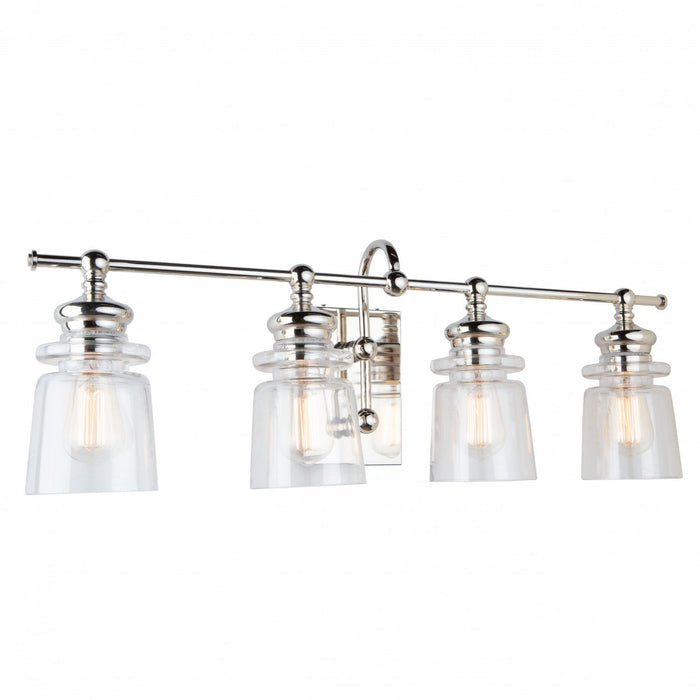 Castara 4-Light Silver Bathroom Wall Light 