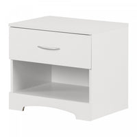 Step One 1-drawer Nightstand - End Table With Storage - Pure White