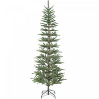 HOMCOM 7ft Fir Pencil Christmas Tree, Hinged Xmas Tree with 646 Branch Tips