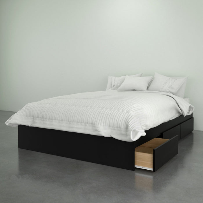 Nordika Full Storage Platform Bed - Black 