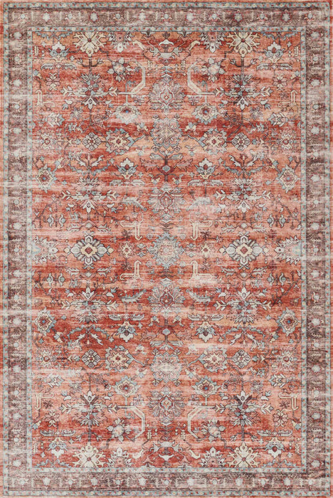 Ruby Traditional 6'6\" x 9'0\" Area Rug in Brown Indoor Area Rug 