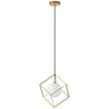Dainolite Thomson 1 Light Pendant Gold Finish Opal White Glass Lamp
