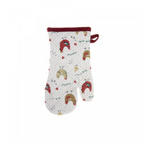Cotton Oven Mitt Farmhouse Chicken - Set of 4 Kitchen Linen