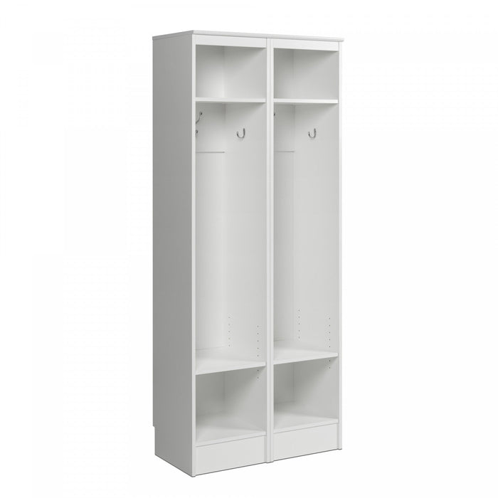 2-shelf Narrow Hall Tree - White (set Of 2) 