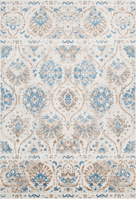 Shi Flora Blue 3x5 Area Rug