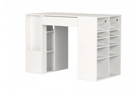 Crea Counter-height Craft Table - Pure White 