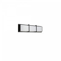 Dainolite Winston Vanity Light 15w Matte Black Light White Acrylic Diffuser Lamp