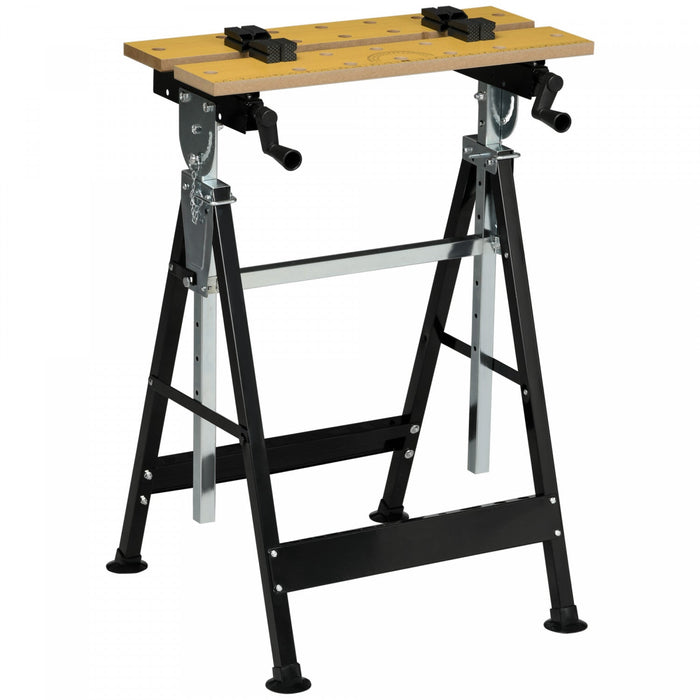 Homcom Work Bench With Adjustable Height And Angle