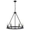 Dainolite Colby 6 Light Chandelier Matte Black Lamp