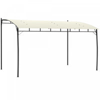 Outsunny 10' X 13' Pergola With Uv30+ Canopy, Steel Pergola Gazebo, Cream