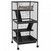 Pawhut 4-tier Rolling Small Animal Cage, Deluxe Guinea Pig Cage, Ferret Cage For Mink Chinchilla Kit