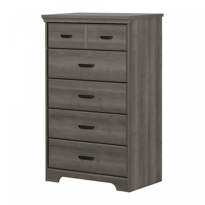 Versa 5-drawer Chest - Gray Maple 