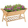 Outsunny Elevated Planter Box With Legs Raised Garden Bed Outdoor Free Standing Wooden Planter With 