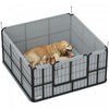 Pawhut Whelping Box For Dogs And Puppies, 48\" X 48\" X 23.5\", Puppy Playpen With 600d Windproof Oxfor